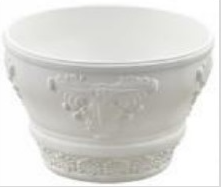Flower Pot-plastic-Saucer White